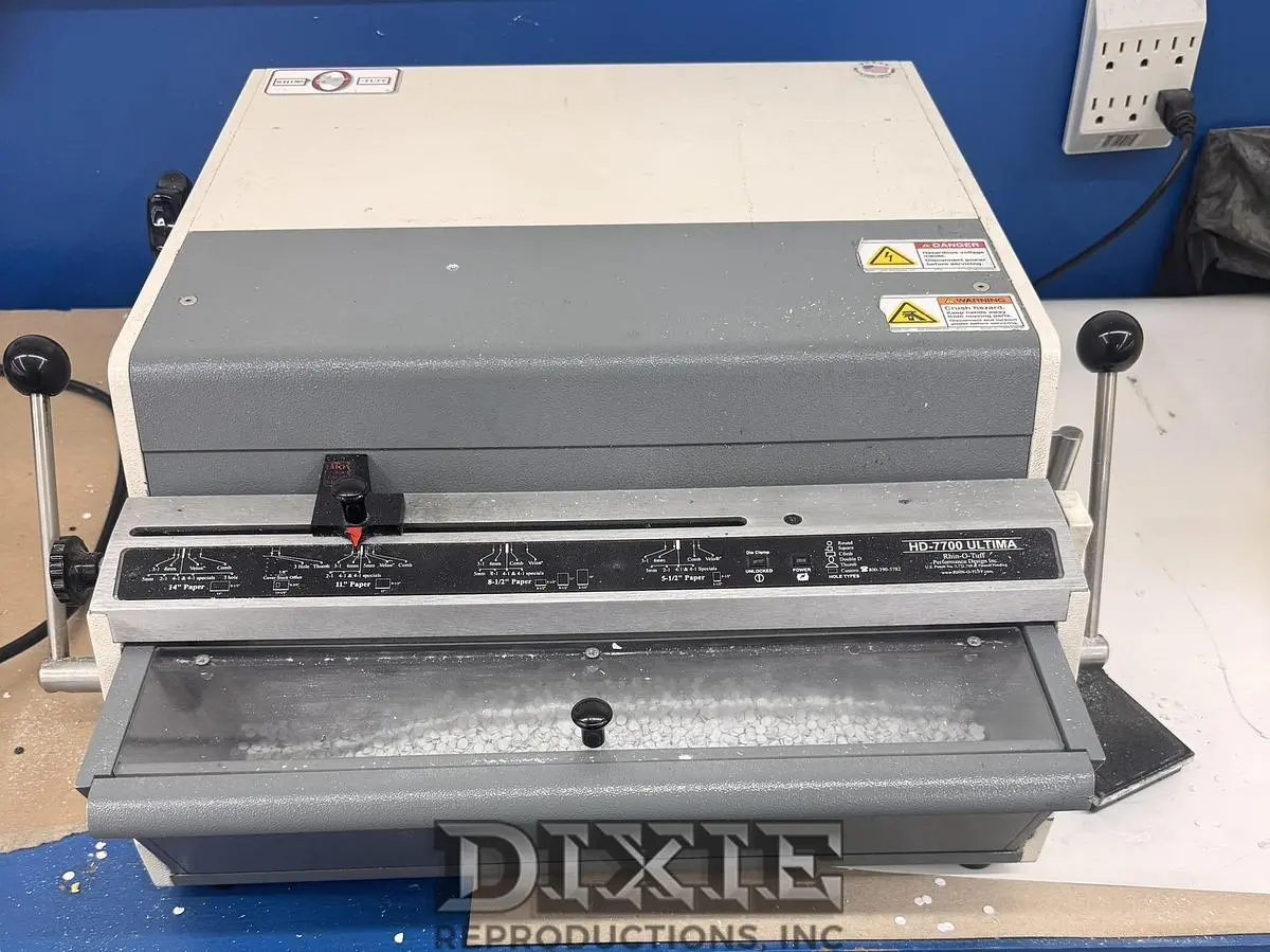 USED RHIN-O-TUFF HD 7700 ULTIMA PAPER PUNCH