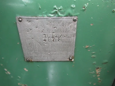 Used ROYAL MASTER GRINDERS TG-12X3 Centerless Grinders Minnesota US | Machinesused.com #1310611