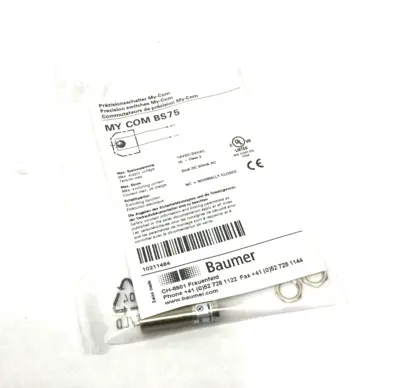 NEW BAUMER MY-COM PRECISION SWITCH BREAK FUNCTION NC MECHANICAL