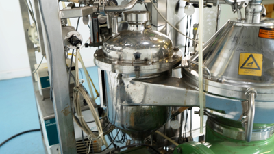 Westfalia CSC 6-06-476 hydro-hermetic clarifier skid, 316L SS.