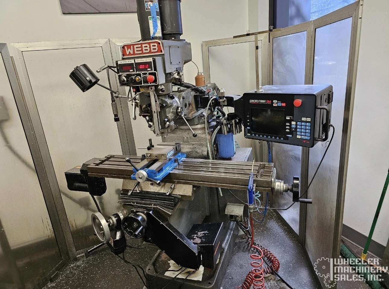 WEBB 3VKF 2-Axis CNC Vertical Mill w/ Prototrak SM Control #8172 #1
