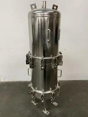 USED CUNO 16ZPB 16" STAINLESS STEEL CARTRIDGE FILTER HOUSING 150 PSI @ 300 °F