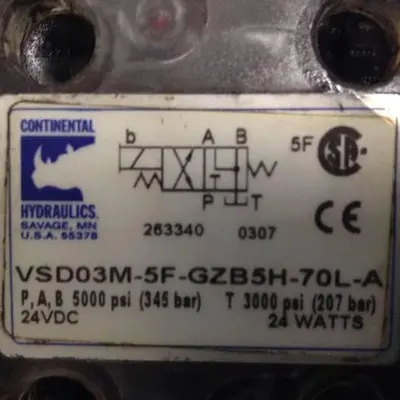 USED CONTINENTAL HYDRAULICS VS100L-1H-GZ3B5H-70L-B