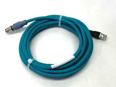 Used Turck Double Ended Ethernet Cable RJ45 to M12 M/M U3-00588 Cable & Wire Michigan US | Maverick Industrial Sales #1402532