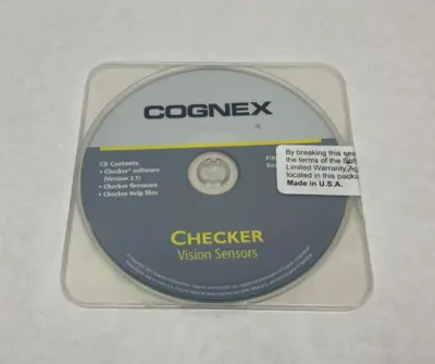USED COGNEX CHECKER VISION SENSOR SOFTWARE, FIRMWARE, HELP FILES, REV. A