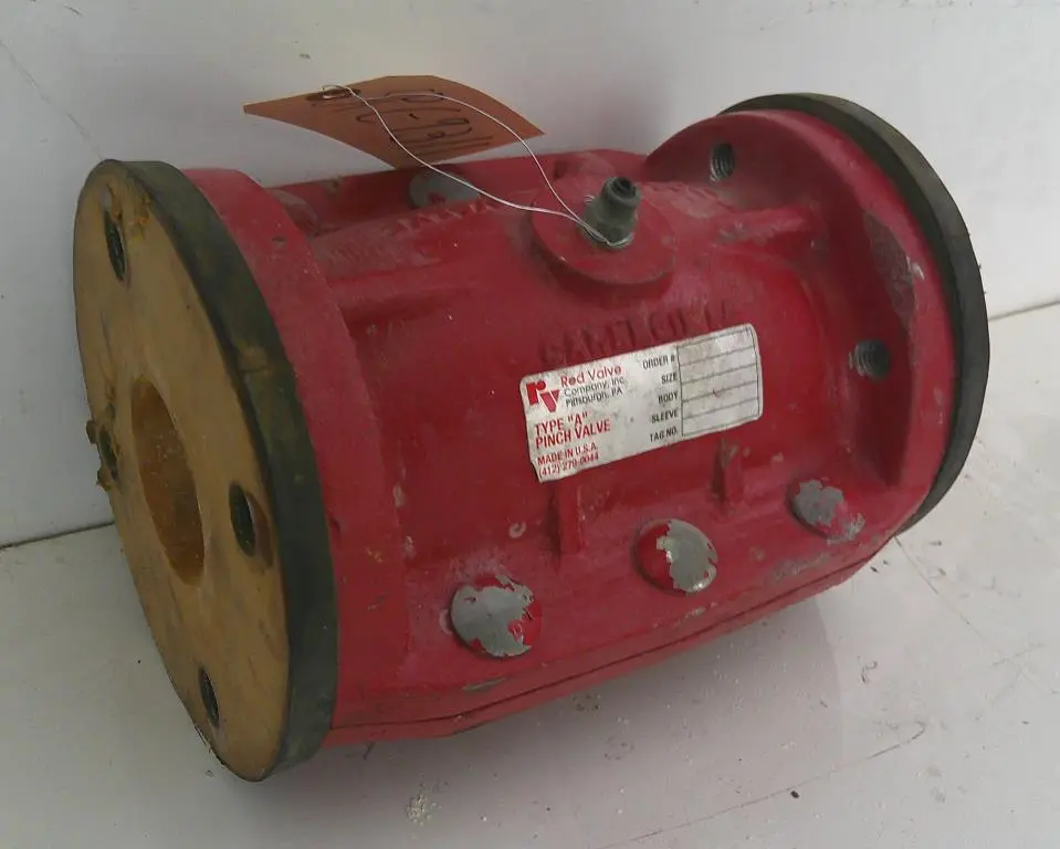 SPC9311  Valve 2.5" Red Valve pinch valve, model Type A, pneumatic operator, rubber contact parts