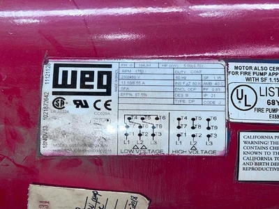 Bell & Gossett Series 80 size  2.5x9.5B In-Line Pump