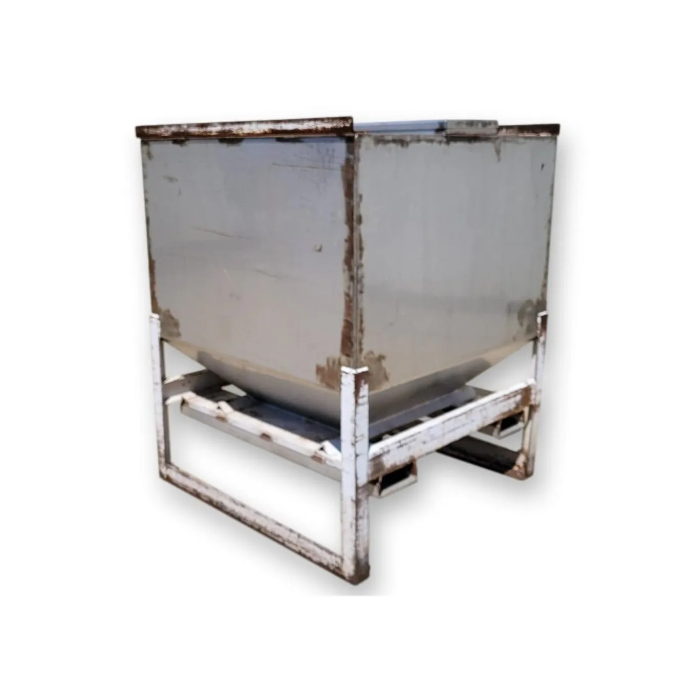 Used 45 cu/ft Stainless Steel Tote Dry Storage Bin Hopper