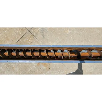 Used 8" dia X 17' U-trough Industrial Screw Auger Conveyor
