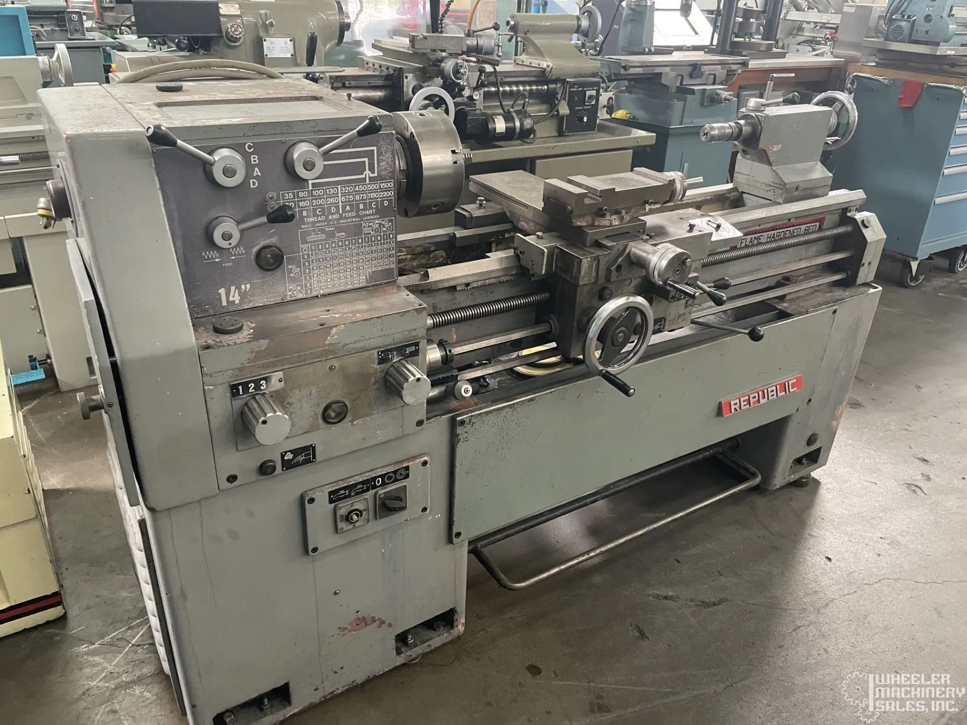 Republic Lagun 14″/20" x 40″ Gap Bed Engine Lathe #8239 #1