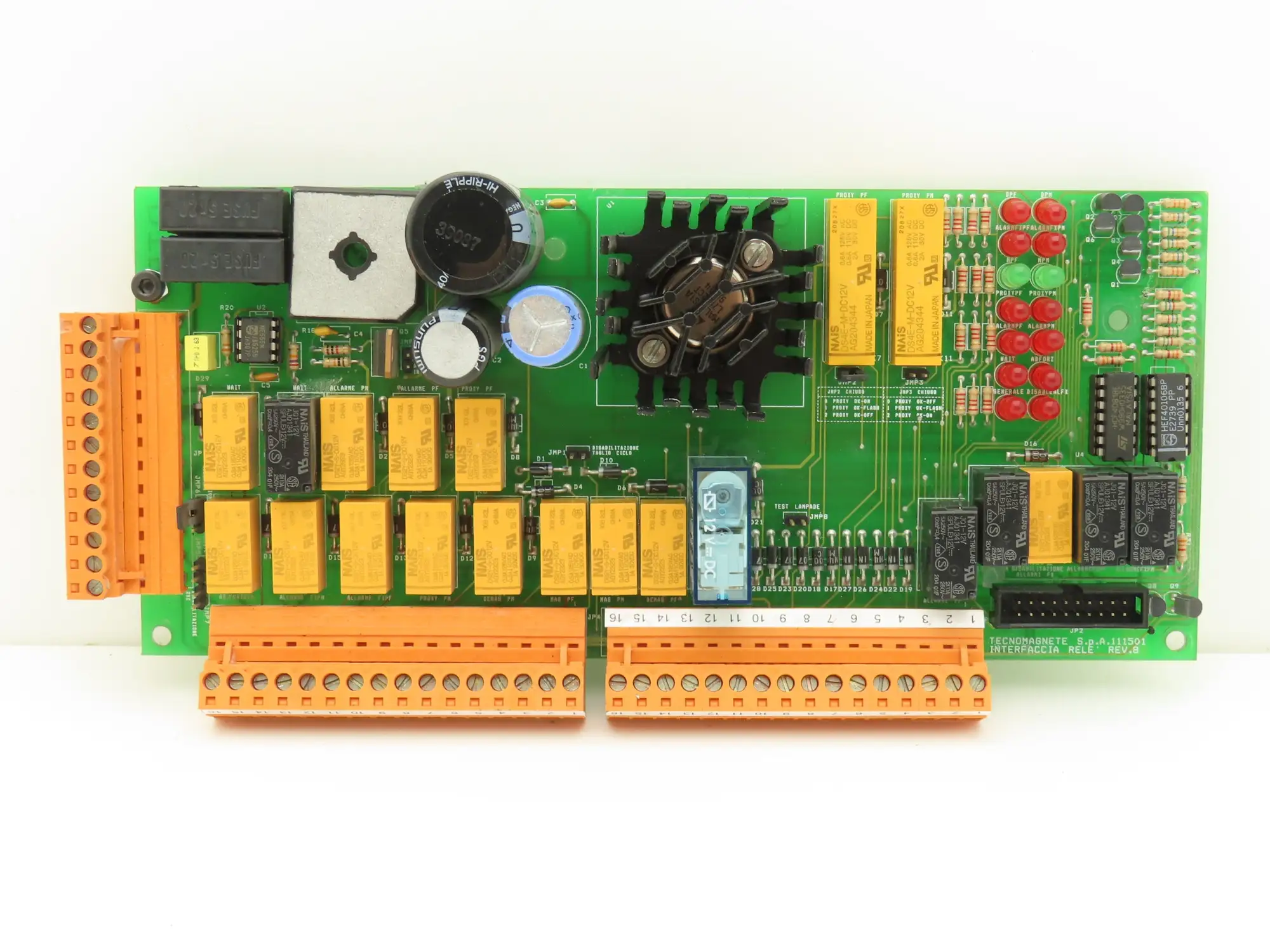 Tecnomagnete 111501 Relay Interface Module Printed Circuit Board Revision B