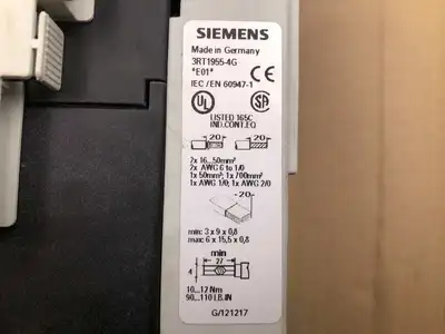 SIEMENS SIRIUS 3RT1056-6AF36 3 Pole Power Contactor AC-3 185 A, 90 kW / 400 V AC