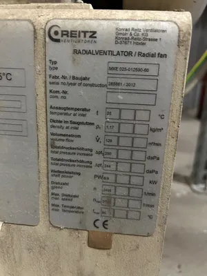 2012 KONRAD REITZ VENTILATOREN MXE 025-012530-60 Miscellaneous | Perry Equipment (2)