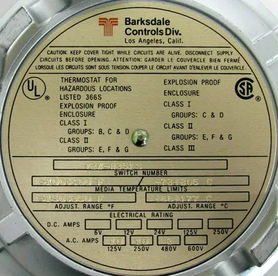 NEW BARKSDALE T2X-H351S TEMPERATURE SWITCH T2XH351S