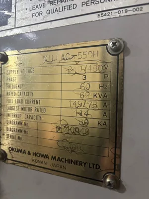 Used 2006 OKUMA &AMP;AMP; HOWA MILLAC-550H Horizontal Machining Centers Georgia US | The Equipment Hub #1371230