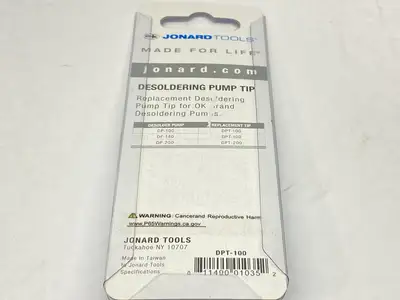 NEW JONARD DESOLDERING PUMP TIP FOR DP-100 & DP-140