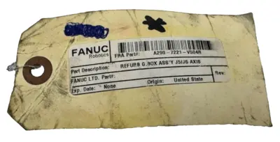 FANUC A290-7221-V504 GEARBOX ASSY. J5/J6 AXIS A290-7221-V504R REFURBISHED