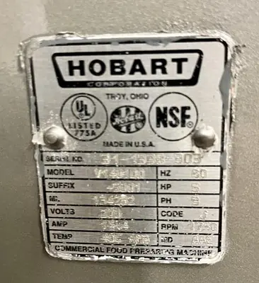 Used HOBART V-1401 Mixers Ohio US | Palm Beach Restaurant Equipment, LLC #1418271