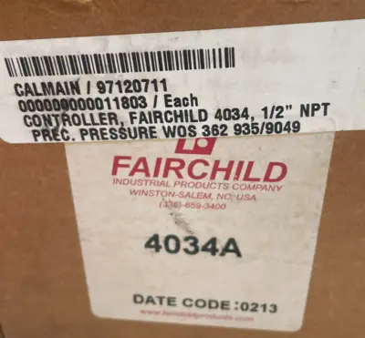 NEW FAIRCHILD 4034A PNEUMATIC REGULATOR