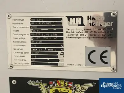 USED Harro Hofliger Harro Hofliger Capsule Checkweigher, Type KWS 12-S