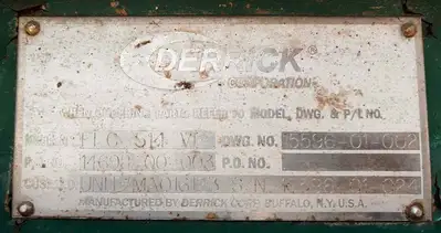 (5) Derrick FLC-514 VE Vapor Extraction Flo-Line Cleaner shale shakers.