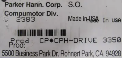 USED PARKER CPH-DRIVE COMPUMOTOR DRIVE CP*CPH-DRIVE 3350