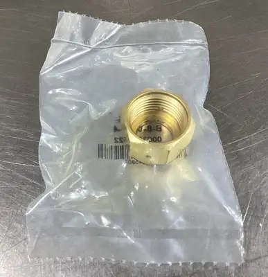 Swagelok B-8-VCO-4 Brass Female Nut for 1/2 in. Seal Fitting 6D-30