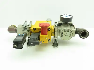 SMC AVL5000-N10-5DZM Pneumatic Soft St. AR60-N10Z Reg. Modular Lockout Valve Set