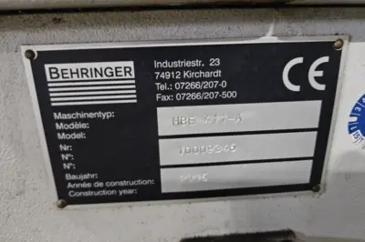 2016 BEHRINGER HBE 411A SAWS, BAND, HORIZONTAL | Machinery Network (14)