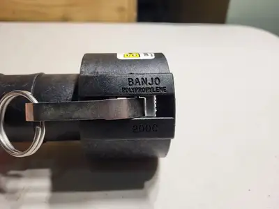 200C Polypropylene Cam Lever Type C Coupling 2" Female Coupler x 2" Hose Barb