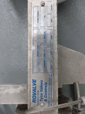Rovalve / Tyco 10"-150 knife gate valve with pneumatic actuator