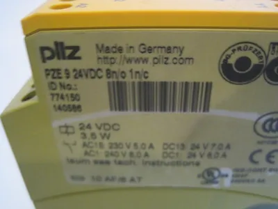 USED PILZ PZE-9-24VDC-8NO-1NC CONTACT MODULE PZE924VDC8NO1NC