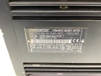 USED REXROTH INDRAMAT SYNCHRONOUS SERVO MOTOR, PERMANANT MAGNET