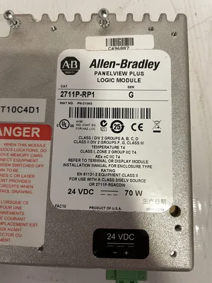 Allen-Bradley 2711P-RP1 Ser G Panelview Plus Logic Module 24VDC 70W