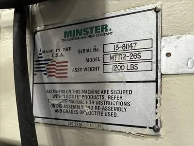 MINSTER MR15-26S / MSH30-26-7 / MEF5-26S Coil Feed Lines | PressTrader Limited (8)