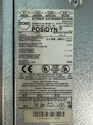 Stober SDS4071 Servo Drive Posidyn SDS 4000 50/60Hz (5.6.5)