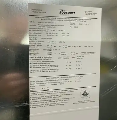 New | in-Stock BOUSQUET SDM-50-E-RH-BDD-LMN-C HVAC Parts and Equipment British Columbia CA | Lenmark #242814