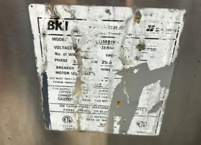 7-0051 BKI ABTE102R Electric Combi Oven