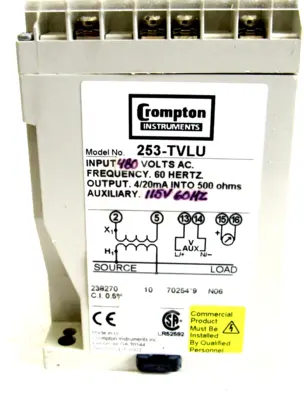 NEW CROMPTON INSTRUMENTS 253-TVLU TRANSDUCER 253-TVLU-SEHG-C6-DF