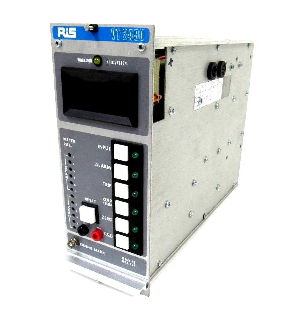 USED RIS VT-2491 VIBRATION MONITOR VT-2491-2-R-X-E-CC VT2491 VT-2490