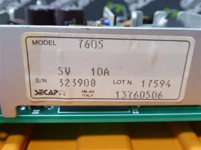 Secap Model 7605 Rail Mounted Power Supply Module 5V 10A Used