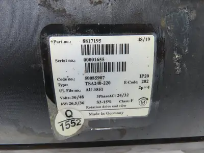 Hyster 8817195 Forklift Hydraulic Motor 48V & Pump 8804229 Removed From E100XN