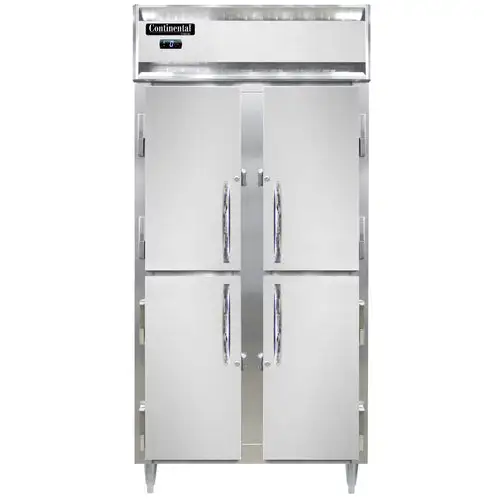 Continental D2FSENHD 36 1/4" Designer Slim Line Two Section Reach In Freezer, (4) Left/right Hinge Solid Doors, 115v
