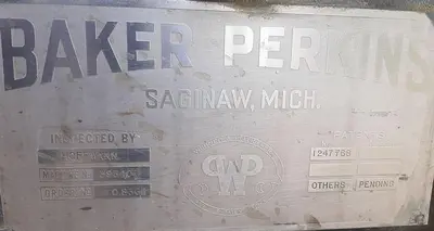 Mixer, Sigma, 10 Gallon, C/st, Jkt, Baker Perkins, 10 HP #S744509