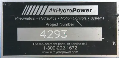 SPC9248  Pump 5 hp AirHydroPower hydraulic power unit, 25 gal reservoir tank