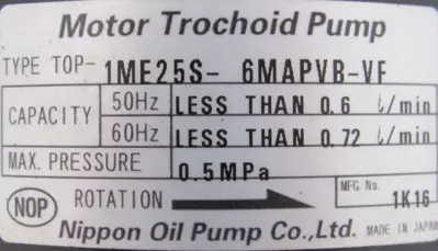 NEW NIPPON TOP-6MAPVB-VF PUMP TOP-1ME25S-6MAPVB-VF IHF8S40N-14 TOP6MAPVBVF