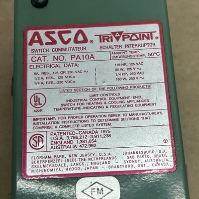 USED ASCO PA10A