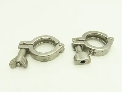 1.5" Tri Clover Clamp Stainless Steel Sanitary Flange 5/16 Thumb Screw Lot of 15