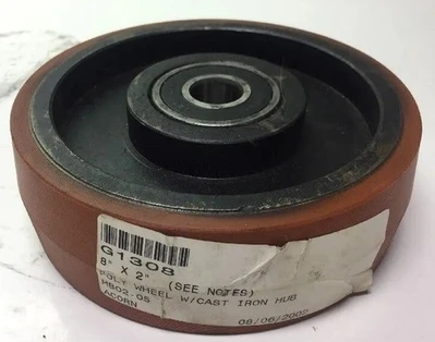 New! Poly Wheel W/cast Iron Hub MB02-05 8"x2" (qty4) *Fast Shipping* Warranty!