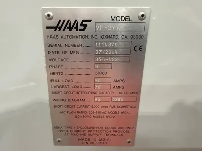 2014 HAAS VF-2YT Vertical Machining Centers | Hindley Machine Tool Sales, LLC (25)
